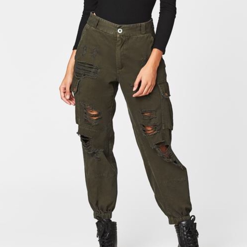 LF Carmar Denim Olive Cargos